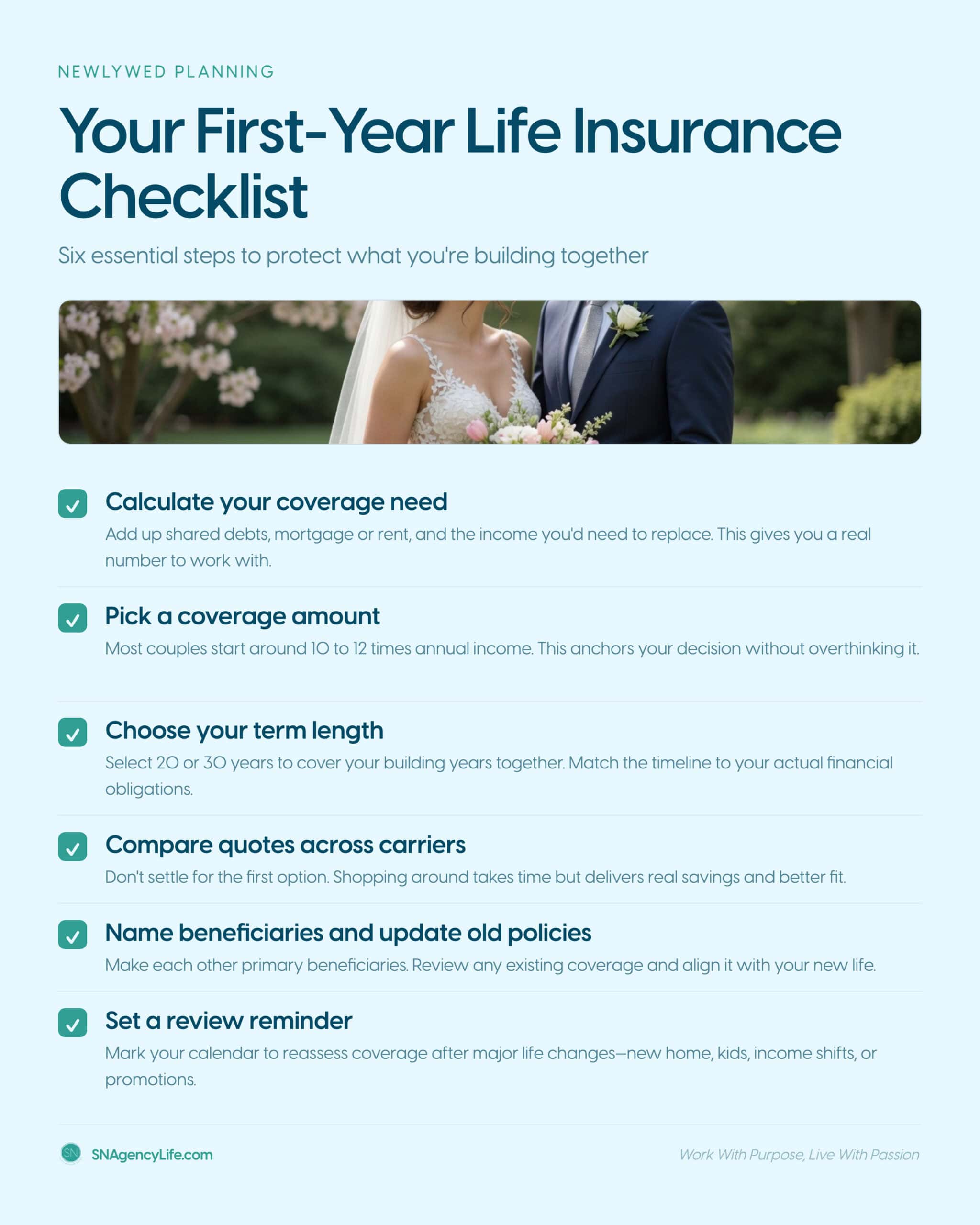 A Simple First-Year Life Insurance Checklist for Newlyweds
