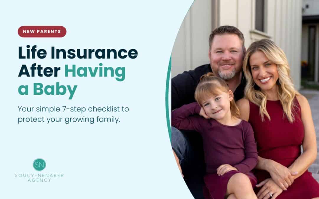 Parents with their young daughter — life insurance after having a baby